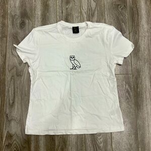 White OVO Drake owl women’s t-shirt